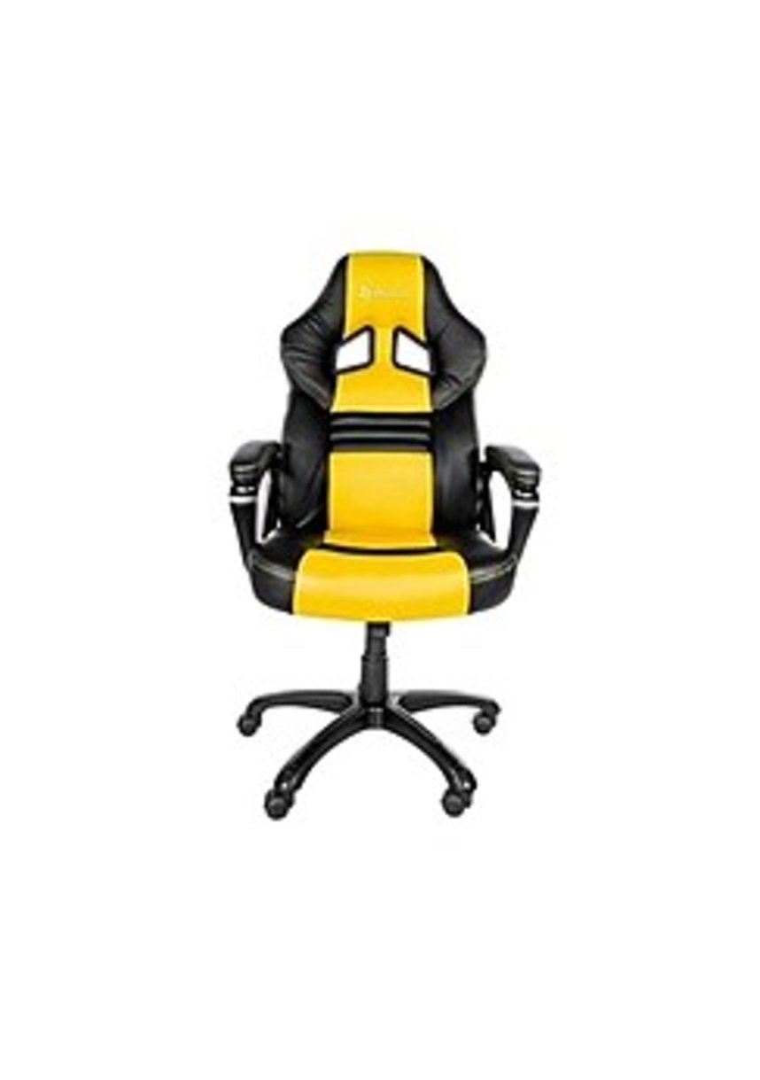 Arozzi MONZA-YL Monza Racing Style Swivel Chair - Black, Yellow