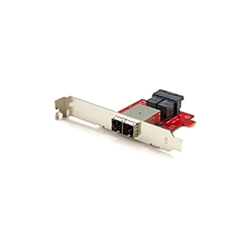StarTech.com Mini-SAS Adapter - Dual SFF-8643 to SFF-8644 - with Full and Low-Profile Brackets - 12Gbps