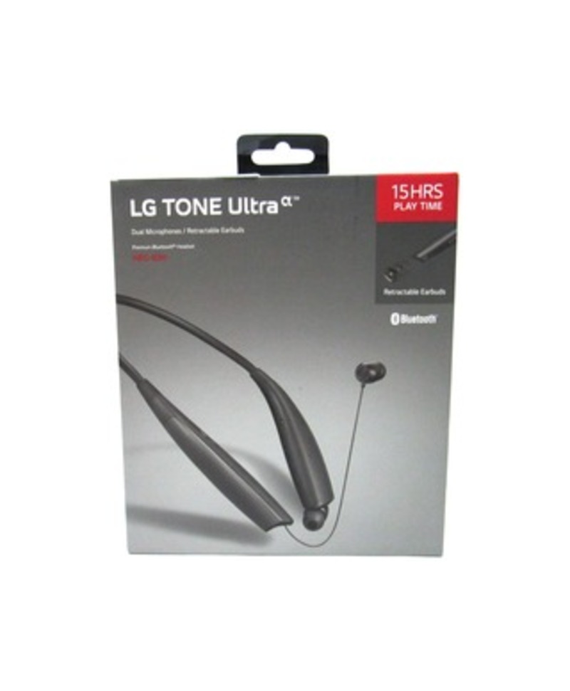 LG Tone Ultra Bluetooth Stereo Headset - Stereo - Black - Wireless - Bluetooth - Earbud, Behind-the-neck - Binaural - In-ear
