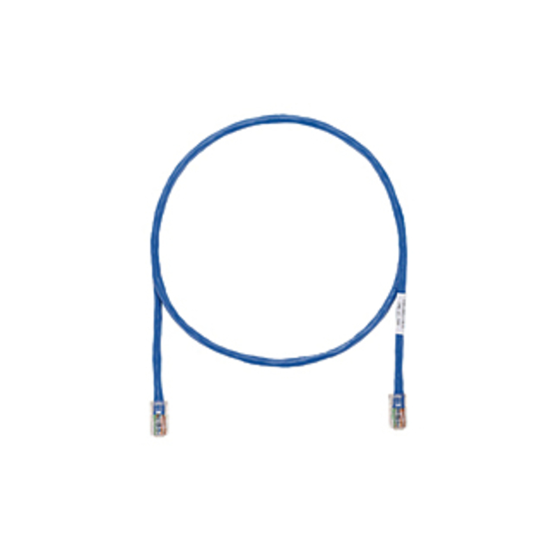 PANDUIT Cat.6 UTP Patch Cord - RJ-45 Male Network - RJ-45 Male Network - 10ft - Blue, Clear