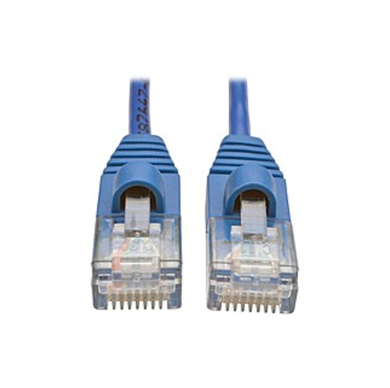 Tripp Lite 4ft Cat5e Cat5 Snagless Molded Slim UTP Patch Cable RJ45 M/M Blue 4' - 4 ft Category 5e Network Cable for Network Device, Switch, Router, S