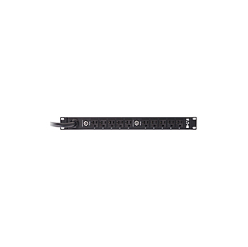 Eaton ePDU Basic 10-Outlets 2.88kW PDU - Basic - 10 x NEMA 5-20R - 120 V AC - 2880 W - 1U - Horizontal - Rack Mount