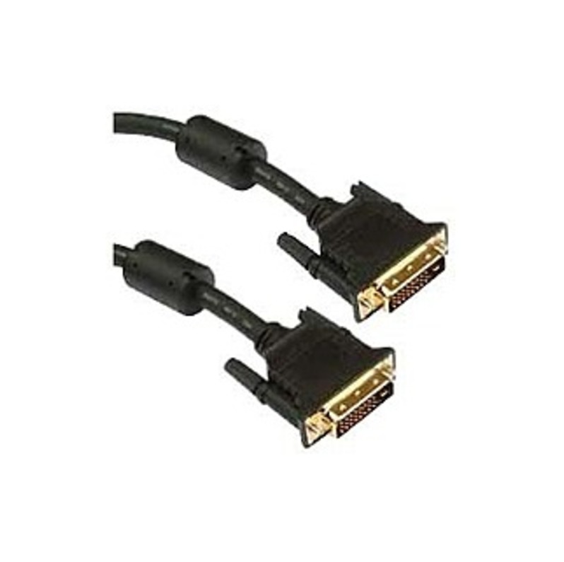 Unirise DVI-D Dual Link 24+1 Male - Male - 6 ft DVI Video Cable for Video Device, Projector, TV - First End: 1 x DVI-D (Dual-Link) Male Digital Video