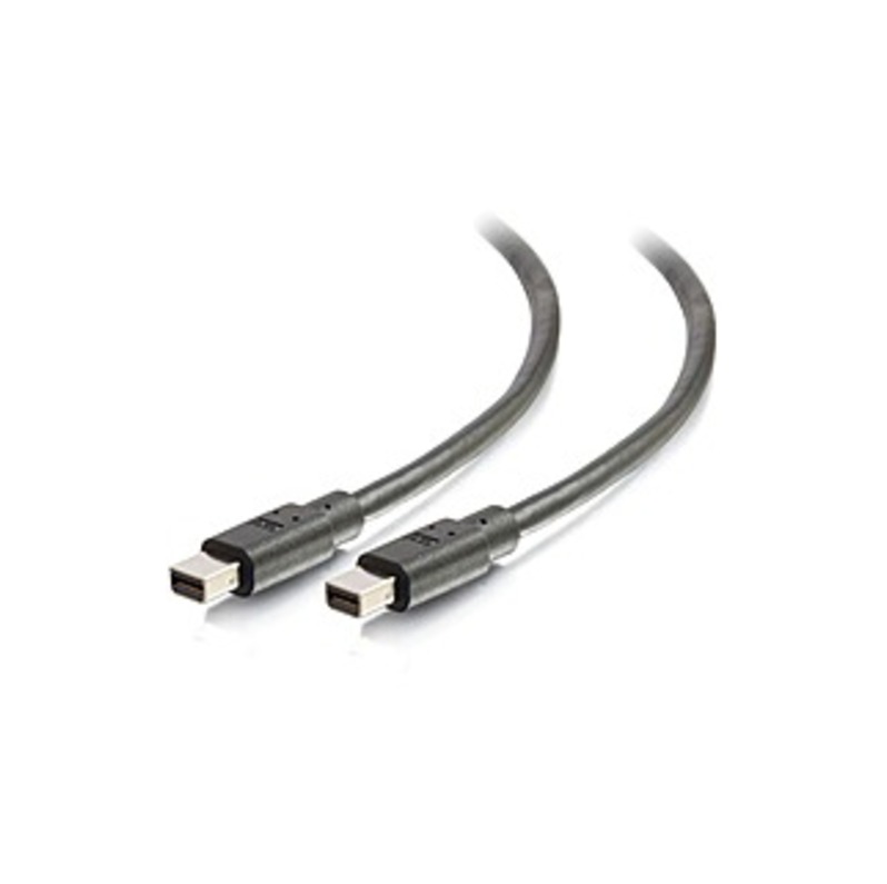 C2G 6ft Mini DisplayPort Cable - 4K - M/M - Black - 6 ft Mini DisplayPort A/V Cable for Audio/Video Device, Computer, Monitor - Mini DisplayPort Male