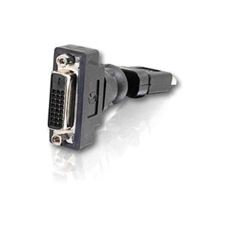 C2G 360&deg; Rotating HDMI Male to DVI-D Female Adapter - 1 x HDMI Male Digital Audio/Video - 1 x DVI-D Female Digital Video - Black