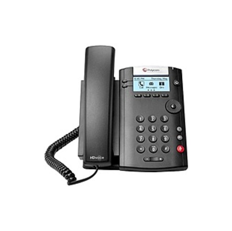 Polycom 201 IP Phone - Desktop, Wall Mountable - 2 x Total Line - VoIP - Caller ID - Speakerphone - 2 x Network (RJ-45) - PoE Ports - SIP, SDP, DHCP,