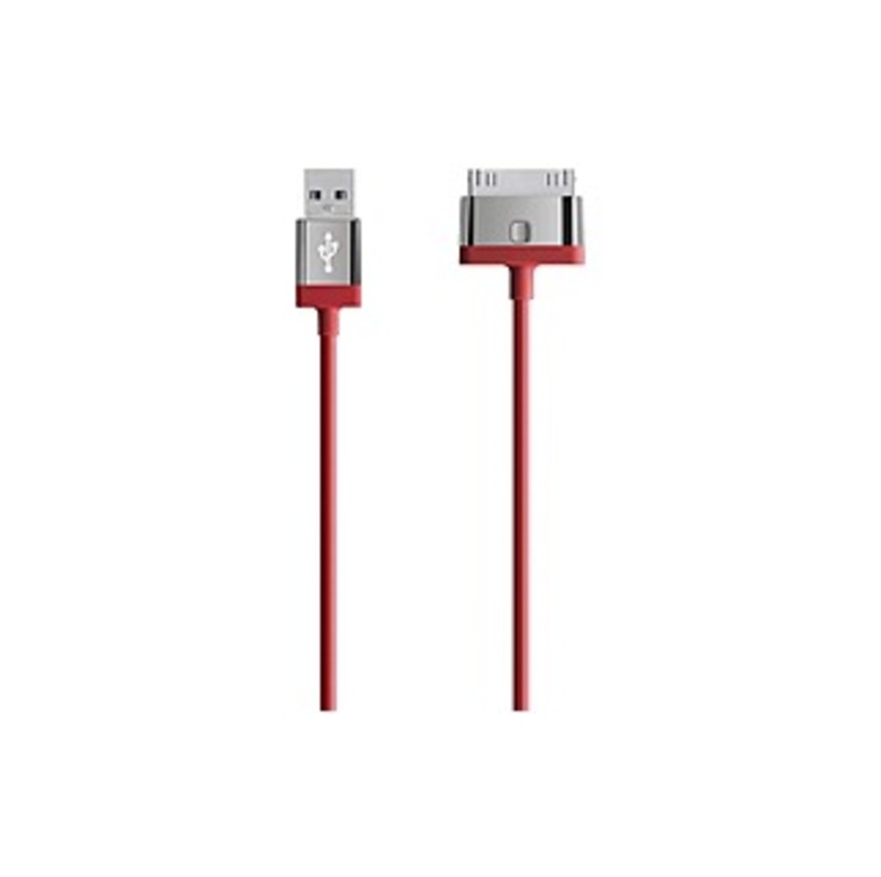 Belkin MIXIT 30-Pin to USB ChargeSync Cable - 4 ft Apple Dock Connector/USB Data Transfer Cable for iPod, iPhone, iPad - First End: 1 x Apple Dock Con