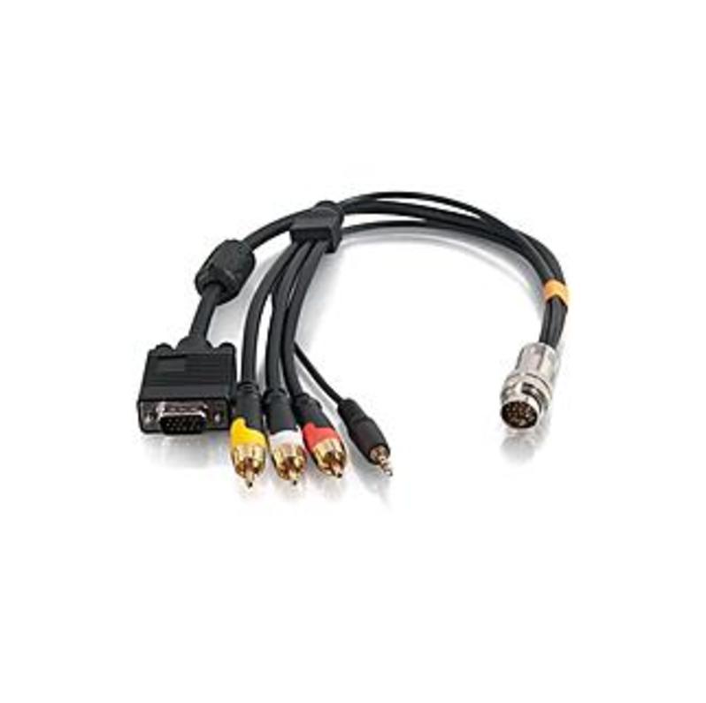 C2G 6ft RapidRun VGA (HD15) + 3.5mm + Composite Video + Stereo Audio Flying Lead - 6 ft Mini-phone/Proprietary/RCA/VGA A/V Cable for Audio/Video Devic