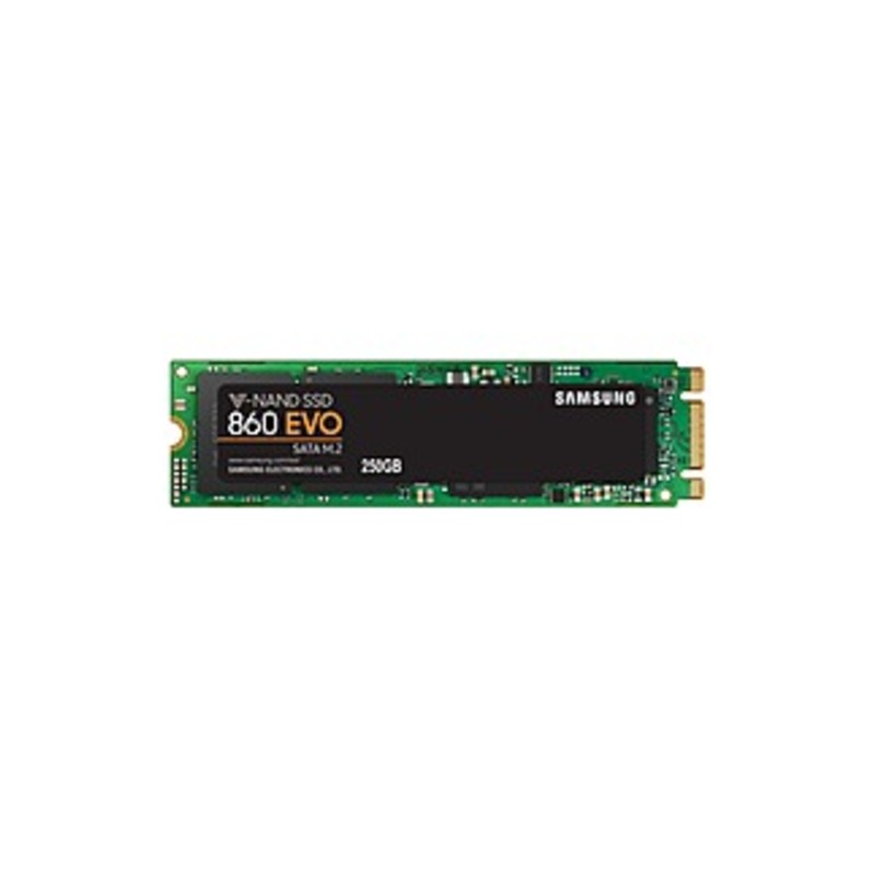 Samsung 860 EVO 250 GB Solid State Drive - SATA (SATA/600) - Internal - M.2 2280 - 550 MB/s Maximum Read Transfer Rate - 520 MB/s Maximum Write Transf