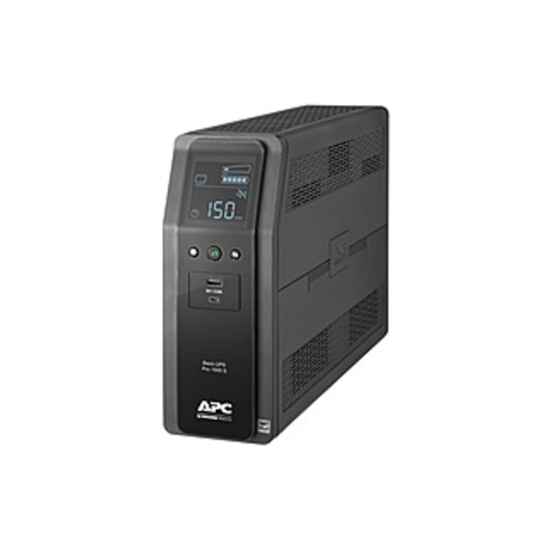 APC by Schneider Electric Back-UPS Pro BR1500MS 1.5KVA Tower UPS - Tower - 16 Hour Recharge - 120 V AC Input - 120 V AC Output - 10 x NEMA 5-15R