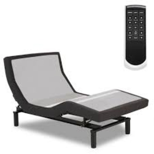 Fashion Bed 4AV889 Adjustable Extra Long Twin Bed Base with Remote - Charcoal Black