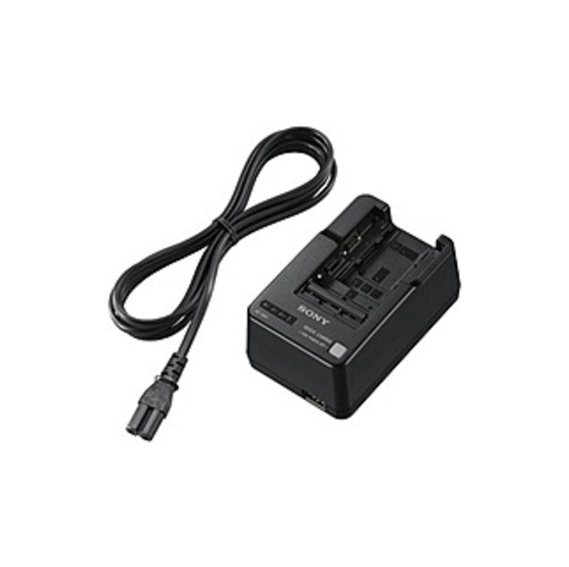 Sony Battery Charger BC-QM1 - 2.50 Hour Charging - 120 V AC, 240 V AC Input - 4.2 V DC, 5 V DC Output - Input connectors: USB - AC Plug