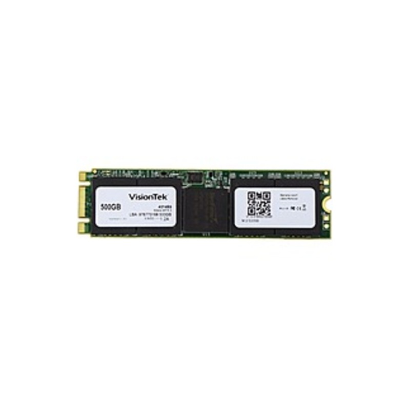 VisionTek 500GB M.2 2280 SATA III NGFF Internal SSD - 550 MB/s Maximum Read Transfer Rate - 500 MB/s Maximum Write Transfer Rate - Hot Pluggable - 256