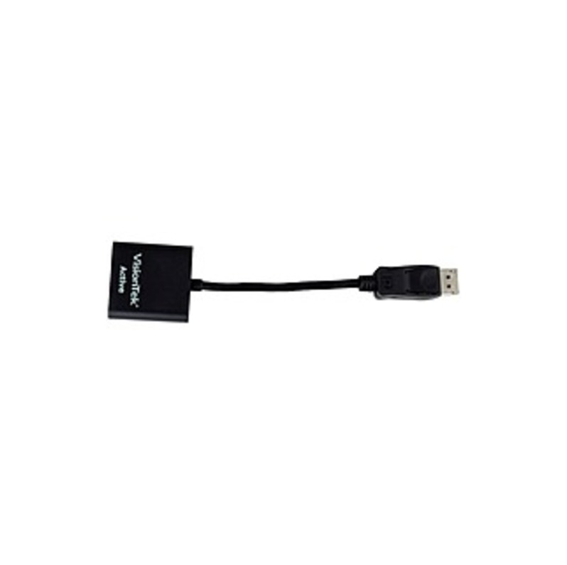 VisionTek DisplayPort to SL DVI-D Active Adapter (M/F) - 7" DisplayPort/DVI Video Cable for Audio/Video Device, Monitor - First End: 1 x DisplayPort M