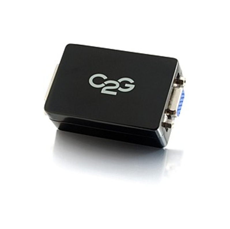 C2G Pro DVI-D to VGA Adapter Converter - 1 x DVI-D (Dual-Link) Female Digital Video - 1 x HD-15 Female VGA - Black - 1 x DVI-D (Dual-Link) Female Digi