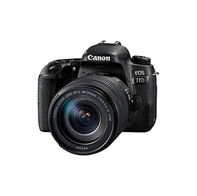 Canon EOS 77D 24.2 Megapixel Digital SLR Camera with Lens - 18 mm - 135 mm - 3" Touchscreen LCD - 7.5x Optical Zoom - Optical (IS) - 6000 x 4000 Image