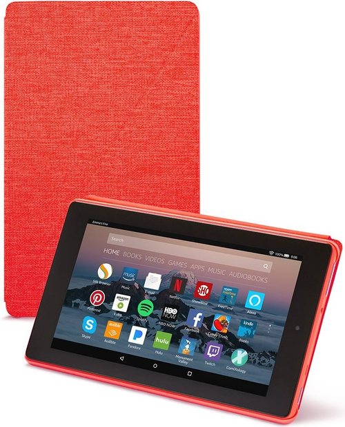 Amazon B01N9880QI Flip Cover for Fire 7 Tablet - 7th Generation - Punch Red