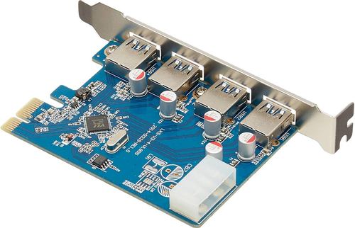 Visiontek 900544 4-Port Expansion Card - USB 3.0 - 1 x PCI Express - Wired