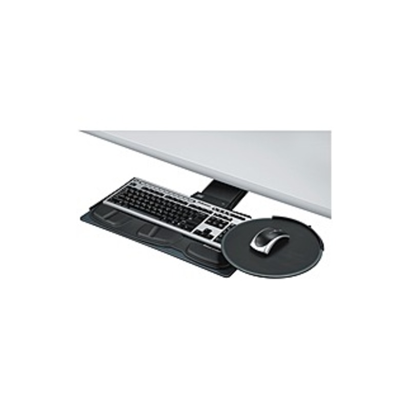 Fellowes Professional Series Sit / Stand Keyboard Tray - 14" Height x 29" Width x 21" Depth - Black
