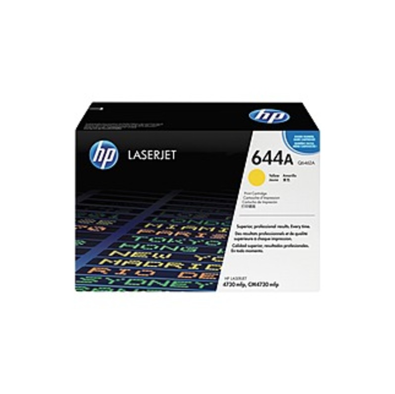 HP 644A Original Toner Cartridge - Single Pack - Laser - 12000 Pages Color - Yellow - 1 Each
