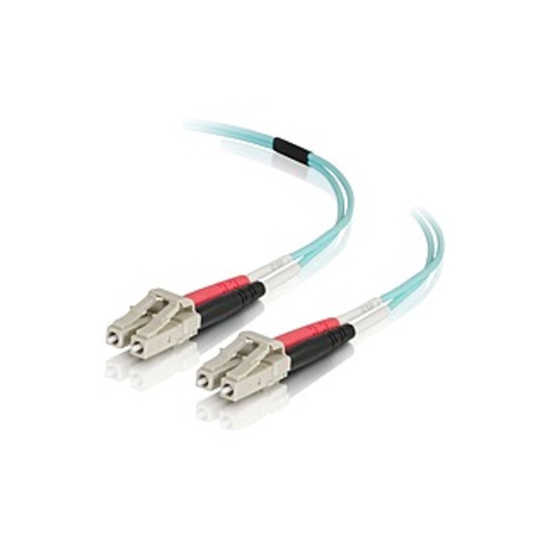 C2G 8m LC-LC 50/125 Duplex Multimode OM4 Fiber Cable - Aqua - 26ft - 8m LC-LC 50/125 Duplex Multimode OM4 Fiber Cable - Aqua - 26ft