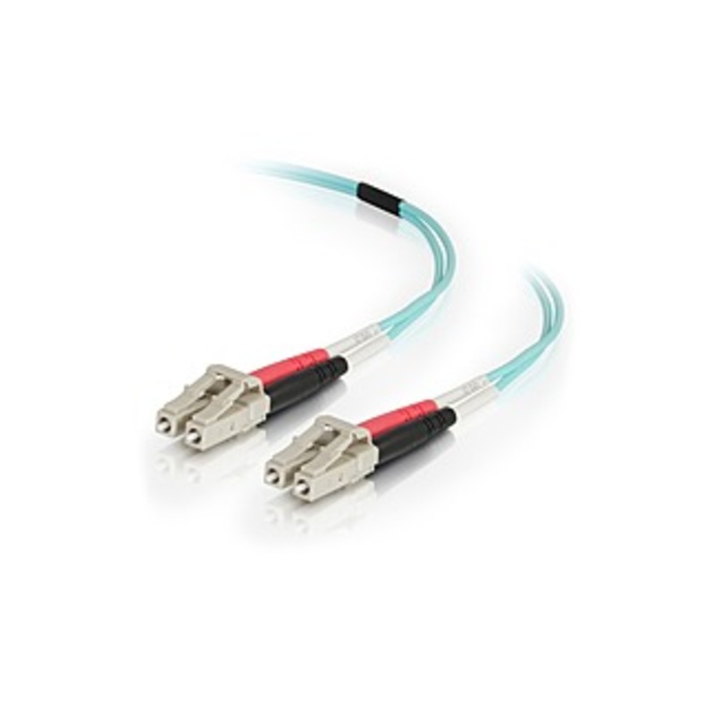 C2G 2m LC-LC 50/125 Duplex Multimode OM4 Fiber Cable - Aqua - 6ft - 2m LC-LC 50/125 Duplex Multimode OM4 Fiber Cable - Aqua - 6ft