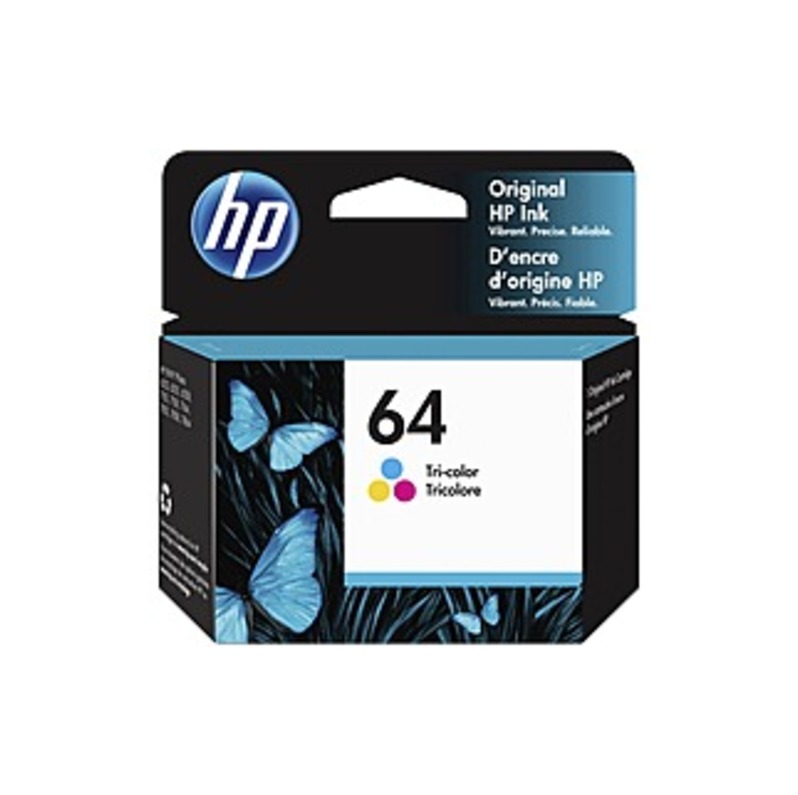 HP 64 Original Ink Cartridge - Tri-color - Inkjet - 165 Pages - 1 Each