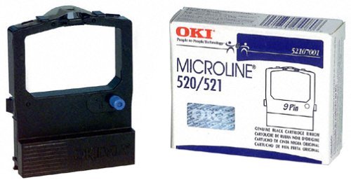 Okidata 52107001 Ribbon Cartridge for ML520/521 Printer - Black
