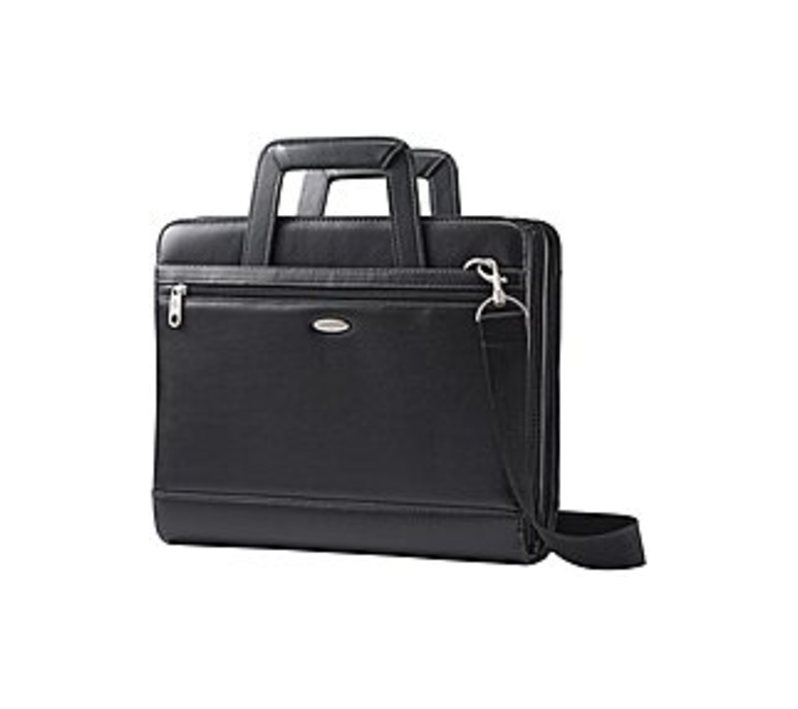 Samsonite 961465 Vinyl 3-Ring Padfolio with Handle - Black