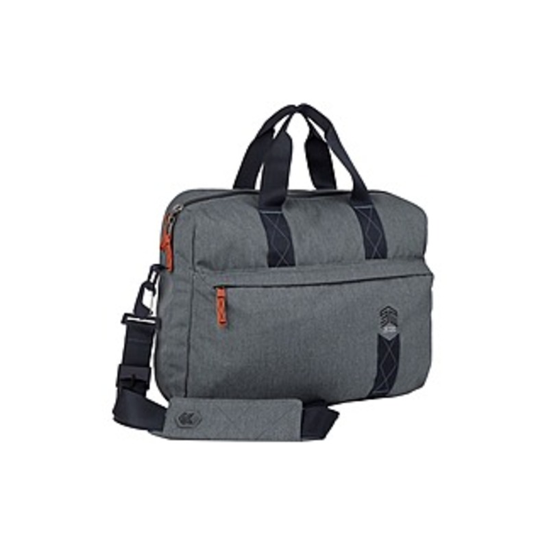 STM Goods Judge Carrying Case (Briefcase) for 15" Notebook - Tornado Gray - Impact Resistant - Polyester - Shoulder Strap - 15.9" Height x 12.2" Width