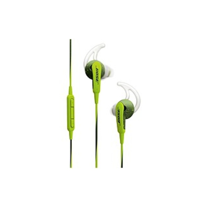Bose SoundSport In-ear Headphones - Apple Devices - Stereo - Energy Green - Mini-phone - Wired - Earbud - Binaural - In-ear - 3.51 ft Cable