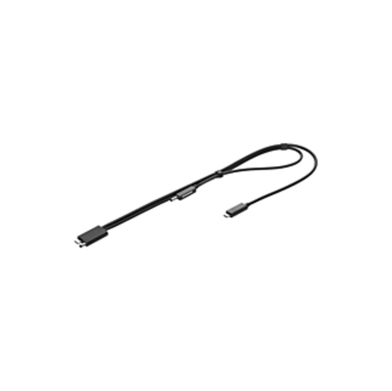 HP Thunderbolt Dock G2 Combo Cable - 2.30 ft Thunderbolt 3 A/V/Power/Data Transfer Cable - First End: 1 x Type C Male USB, First End: 1 x Male Power -