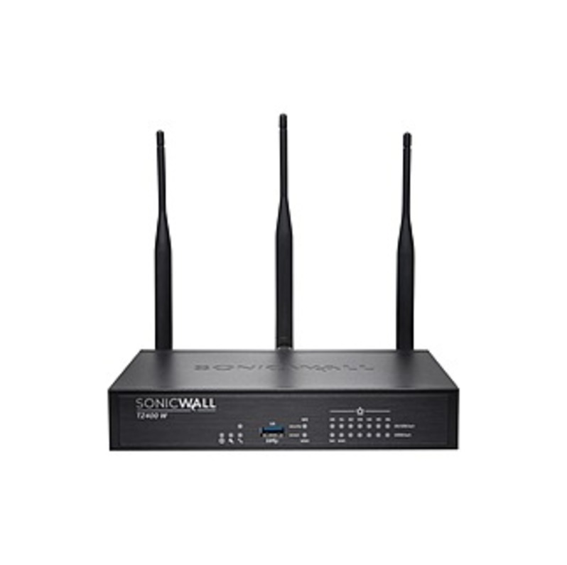SonicWall TZ400 Network Security/Firewall Appliance - 7 Port - 10/100/1000Base-T Gigabit Ethernet - Wireless LAN IEEE 802.11ac - DES, 3DES, MD5, SHA-1