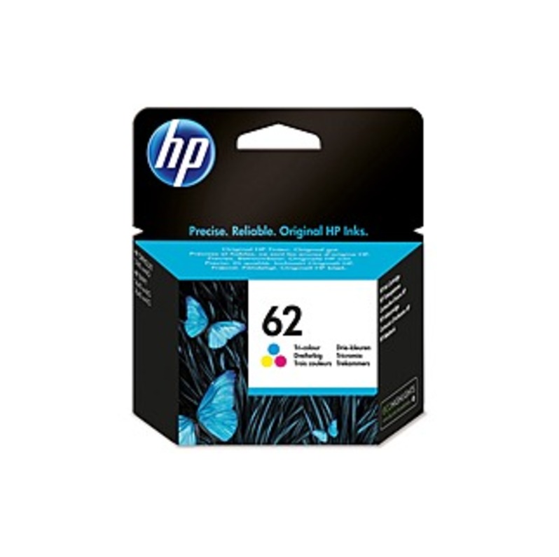 HP 62 Original Ink Cartridge - Inkjet - 165 Pages - Cyan, Magenta, Yellow - 1 Each