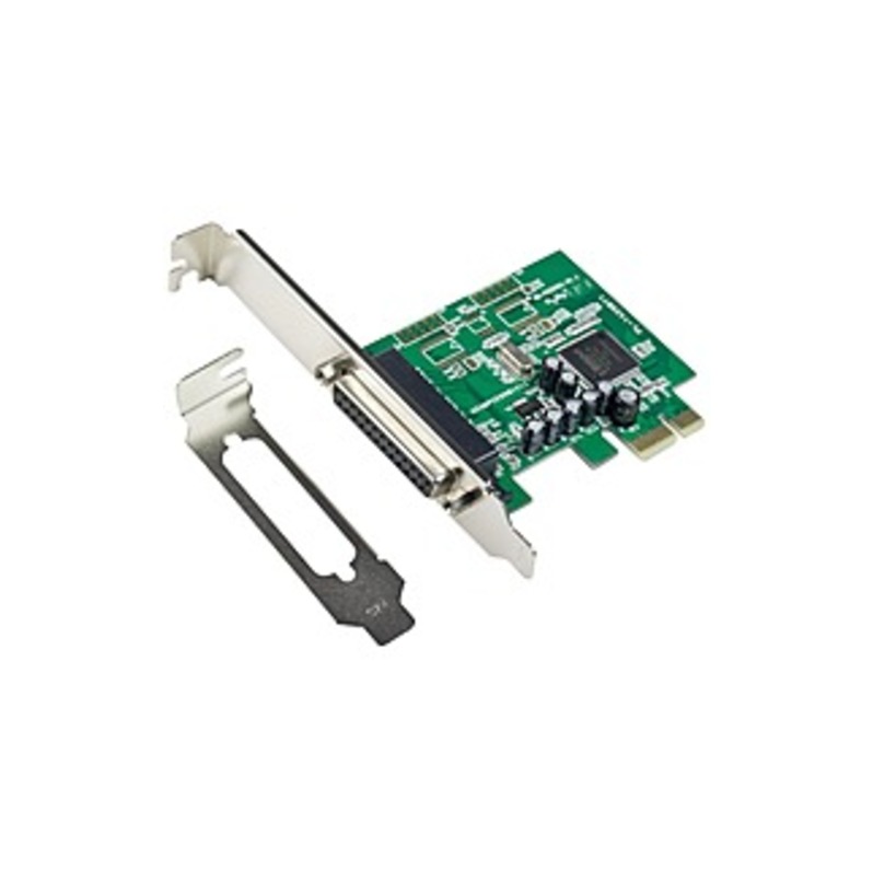 SYBA Multimedia 1-port Parallel (Printer, LPT1, DB25) PCI-e Controller Card with DOS Driver - Plug-in Card - PCI Express - PC, Mac, PC
