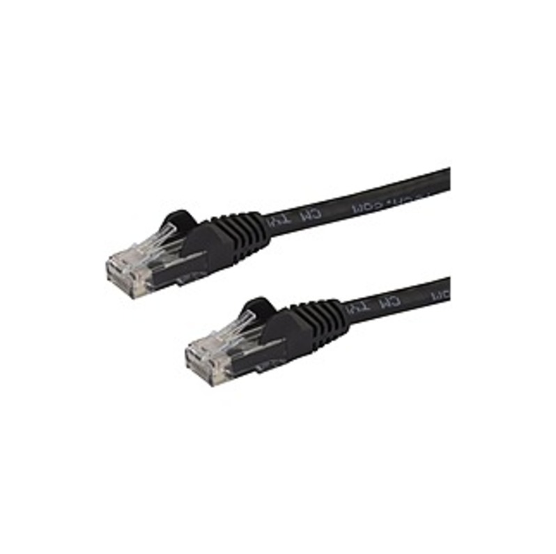 StarTech.com 10 ft Black Snagless Cat6 UTP Patch Cable - Category 6 - 10 ft - 1 x RJ-45 Male - 1 x RJ-45 Male - Black