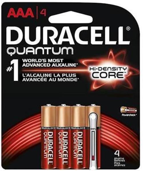 Duracell QU2400B4 Quantum AAA Alkaline Battery - 4 Pack
