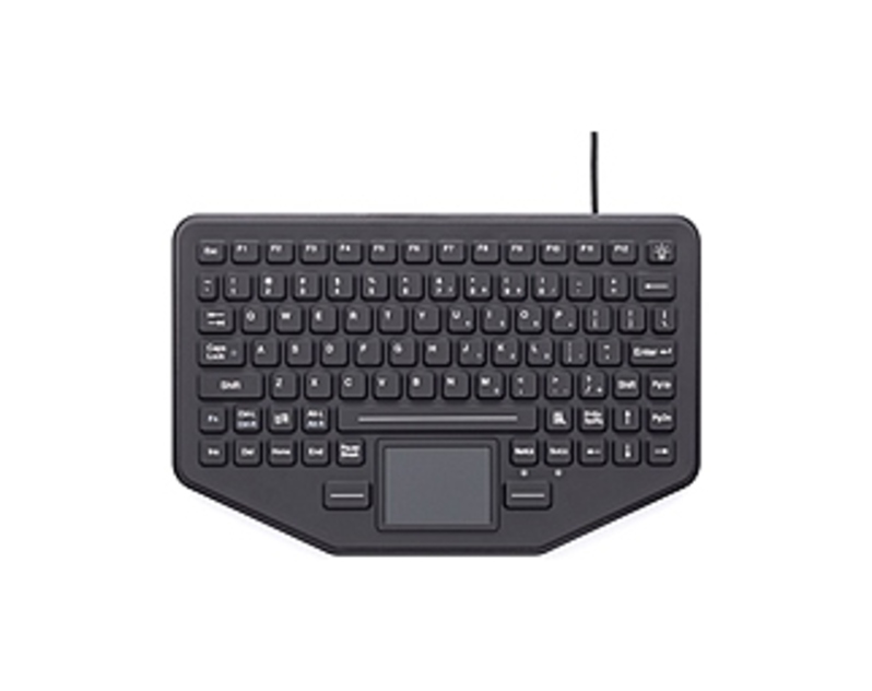 iKey SB-87-TP-M-USB-P Ultra Thin Mobile Keyboard with Touchpad and Mount for All Windows and Macintosh OS - Black