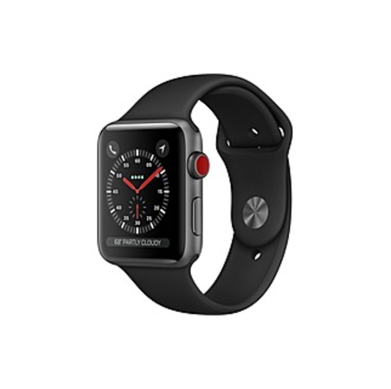 Apple Watch Series 3 Smart Watch - Wrist - Barometer, Optical Heart Rate Sensor, Accelerometer, Altimeter, Gyro Sensor - Music Player, Text Messaging