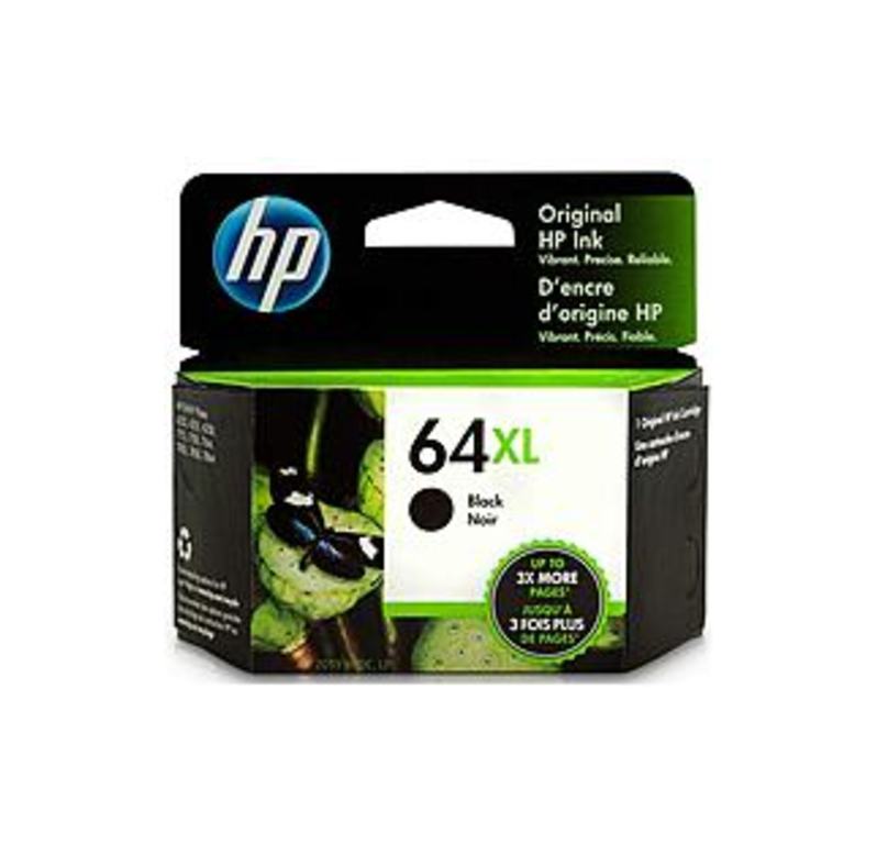 HP N9J92A 64XL Ink Cartridge for ENVY Photo Printer - 600 Pages Yield - Black