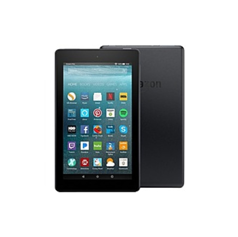 Amazon Fire 7 Tablet - 7" - 1 GB RAM - 16 GB Storage - Fire OS 5 - Black - Quad-core (4 Core) 1.30 GHz - microSD Supported - 2 Megapixel Rear Camera