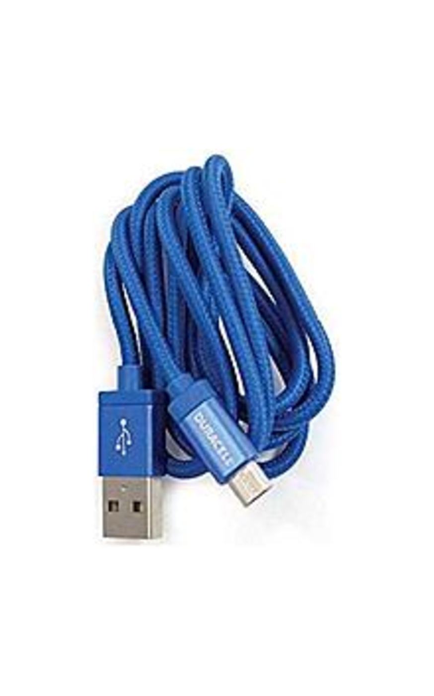 Duracell LE2178 3-Feet Braided Micro USB Cord - Blue