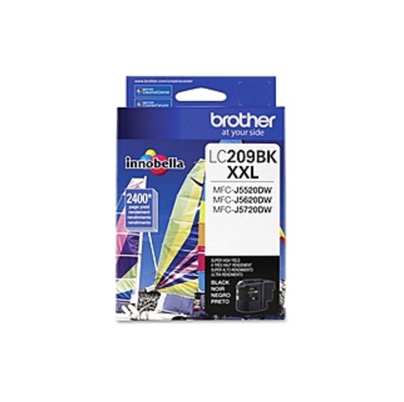 Brother Genuine LC209BK Super High Yield Black Ink Cartridge - Inkjet - Super High Yield - 2400 Pages - Black - 1 Each