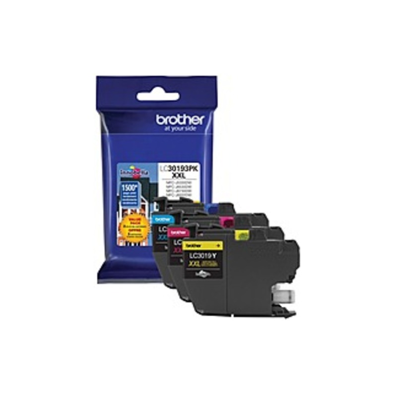 Brother LC30193PK Original Ink Cartridge - Cyan, Magenta, Yellow - Inkjet - Super High Yield - 1500 Pages Cyan, 1500 Pages Magenta, 1500 Pages Yellow