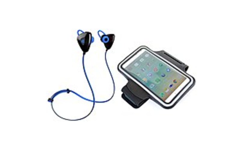 JLab BTBUD-BLUE-BUND Go Plus Bluetooth Earbuds with Armband - Blue