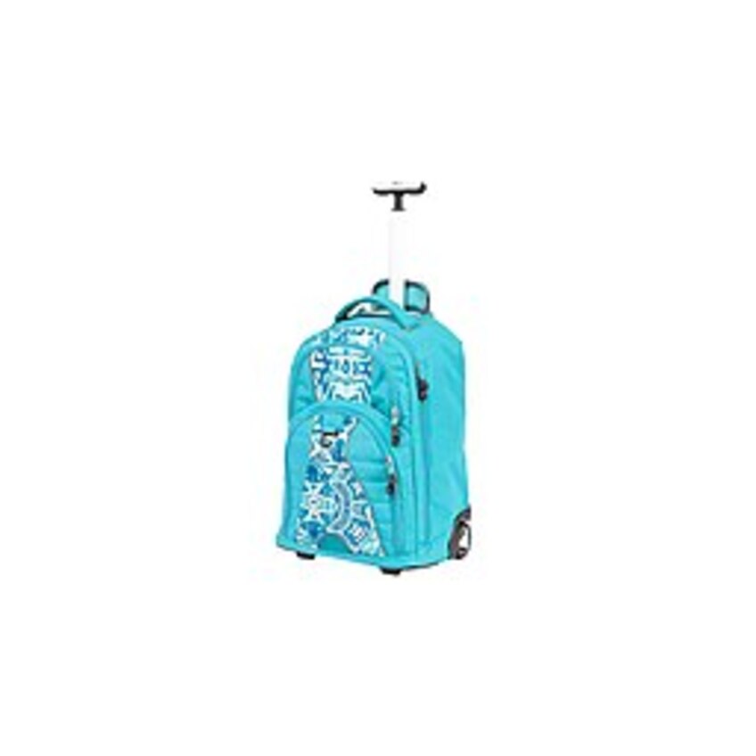 High Sierra Sport Company 89406-5468 Freewheel Rolling Backpack with 15 inch Laptop Pocket - Teal Shibori