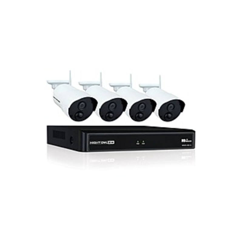 Night Owl WNVR201-44P Video Surveillance System - Network Video Recorder, Camera - H.264 Formats - 1 TB Hard Drive - 15 Fps - 1080 - 1 Audio Out - 1 V