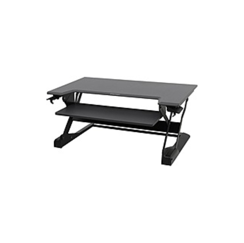 Ergotron WorkFit-TL, Sit-Stand Desktop Workstation (black) - Rectangle Top - 37.50" Table Top Width x 25" Table Top Depth - Black