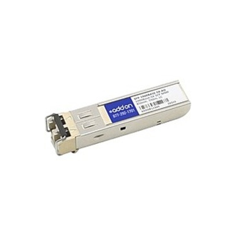 AddOn MSA and TAA Compliant 1000Base-SX SFP Transceiver (MMF, 850nm, 550m, LC) - 100% compatible and guaranteed to work