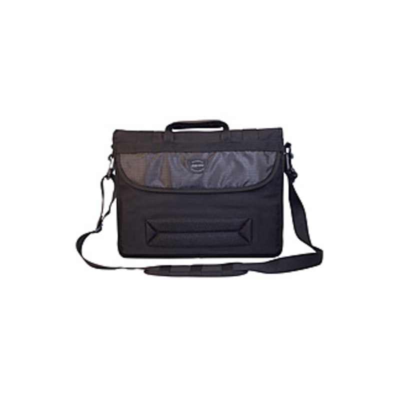 Mobile Edge 17.3" Eco-Friendly Canvas Messenger Bag - 17.3" Screen Support - 13" x 17.5" x 4.25" - Cotton Canvas - Black